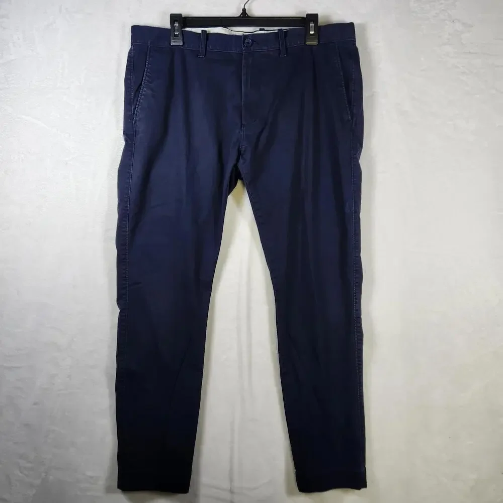J.Crew Flex Skinny Chino Pants W36 L30 Navy Blue Stretch Casual Workwear‎